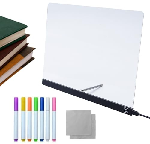 Renchey Pizarras Led Para Escribir - Tableros De Luz Borrable - Bloc de Notas Luminoso Creativo Reescribible Juegos de Práctica para Deportes Entretenimiento Hogar Aprendizaje Viaje Fiesta Aula