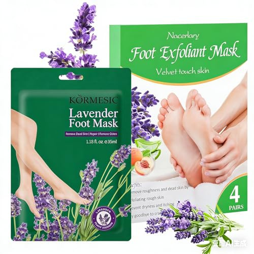 1 Paia Maschera Esfoliante Piedi,Rimuovere Calli e Pelle Morta piedi, Trattamento detergente ed esfoliante per i piedi,Idratazione delicata, Peeling Piedimembrana Uomo e Donna.