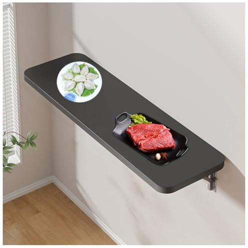 Tavolo pieghevole da parete, multifunzione, in legno, tavolo da pranzo nero 40 x 20 cm, tavolo da cucina salvaspazio per piccoli spazi