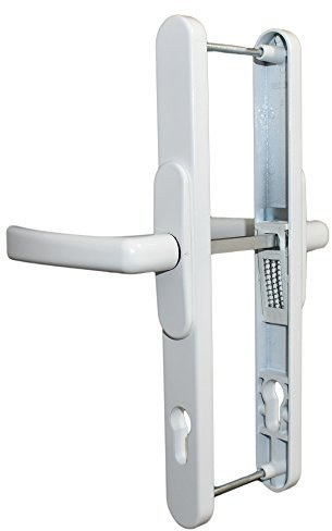Universal Flexi UPVC Repair Door Handle Set Adjustable 92mm 68mm 62mm PZ Lever (White)
