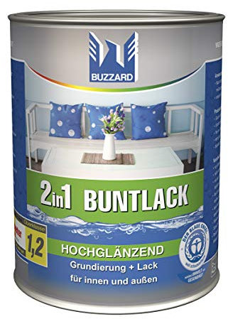 Buzzard Buntlack 750 ml/hochglänzend Farbe RAL 7001 (Silbergrau)