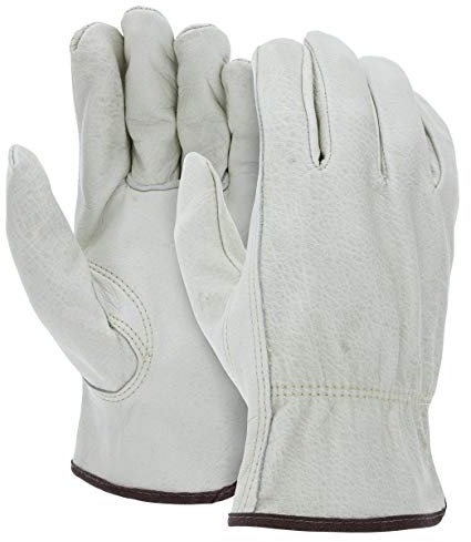 ATERET 12 Pairs XX-Large Heavy Duty Durable Cowhide Leather Work Gloves I Driver Gloves for Truck Driving, Warehouse, Gardening, Farming