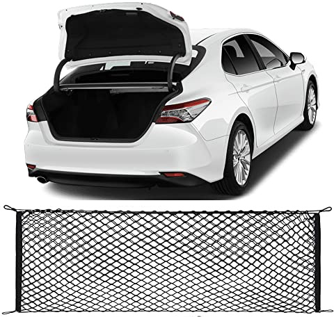 Car Rear Cargo Net, Adjustable Elastic Storage Organizer Net, Trunk Cargo Storage Net Compatible with 2018 2019 2020 2021 2022 2023 2024 2025 2026 Toyota Camry All Model