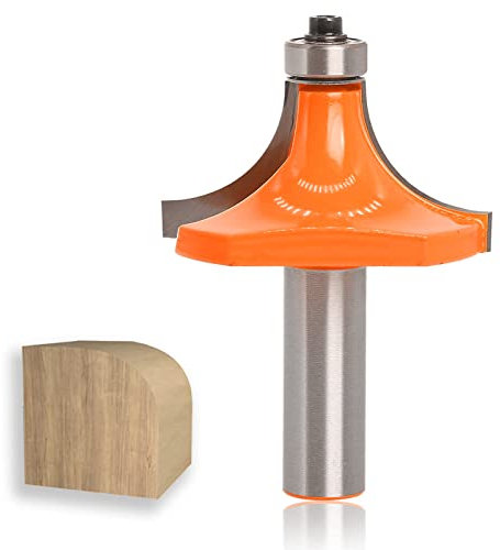 Sinoprotools Round Over Router Bit 1/2 Inch Shank, 3/4-inch Radius, Carbide Tipped, Corner Rounding Edge-Forming, Roundover Beading Bit for Woodworking