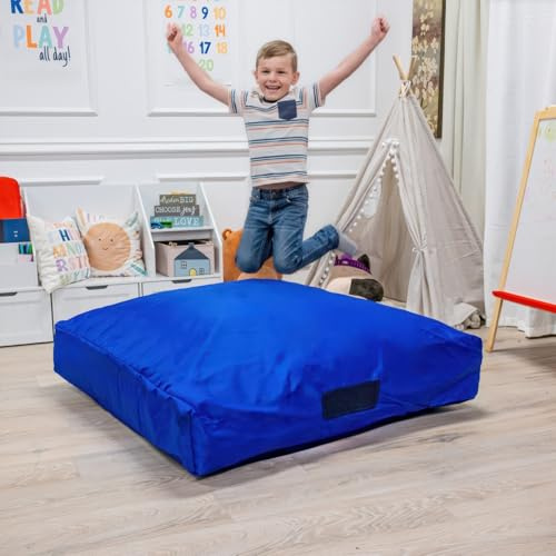 Foamma Crash Pad – (36’’ X 36’’) (3 Ft X 3 Ft) – Sensory Crash Pad with Foam Blocks for Autistic Kids, Soft Fabric & Washable Cover – Ideal for Kids and Adults to Jump, Play, or Relax