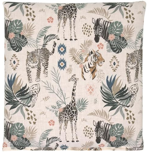 Rapssamenkissen 24x24cm, Bio Stoff Wilde Tiere. Wärmekissen. Körnerkissen