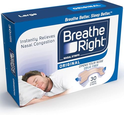 Breathe Right Nasenstreifen Original Small/Medium 30s | Lindert sofort verstopfte Nase | Hilft Schnarchen zu reduzieren | Medikamentenfrei