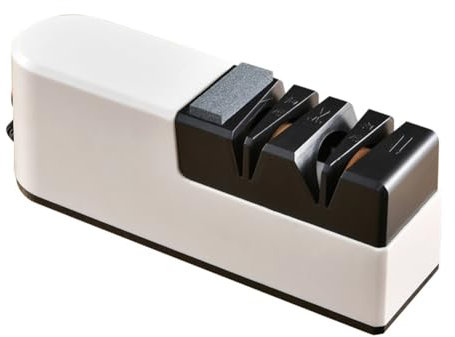 Gvvsjgdbis - Afilador de cuchillos eléctrico, de afilado de cuchillos 5 en 1 con hoja recta, para afilado grueso, reparación y afilado