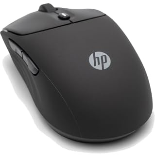 HP 400 Quiet Wireless Mouse, Dual Bluetooth & 2.4GHz, Soft Silicone, Quiet Clicks, Microsoft Wheel, 24-Month Battery, 6000 DPI, Ambidextrous, Eco-Friendly Design, Multi-OS, Black
