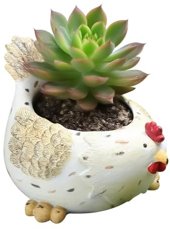 Vaso da fiori per giardino, con foro di scarico, in, per terrazze, davanzali, balcone, decorativo per soggiorno, ufficio, camera da letto