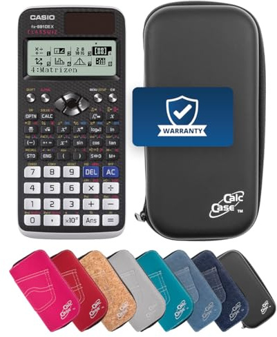 Casio FX 991DE X Schulrechner mit CalcCase Schutztasche, Wissenschaftlicher Taschenrechner – ideal für Schule, Studium & Prüfung - Basic Set