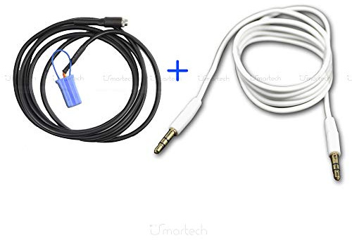 1neiSmartech Cavo Aux Adattatore Compatibile con Delphi Bosch Compatibile con Fiat 500 Grande Punto Evo Panda Lancia Y Alfa 147 Con Jack Femmina E Ponticello + Cavo Audio Rivestito In Gomma
