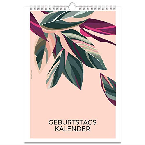 Friendly Fox Geburtstagskalender Jahresunabhängig, A4 Wandkalender, Ewiger Kalender für Geburtstage Familie & Freunden, Immerwährender Geburtstagskalender