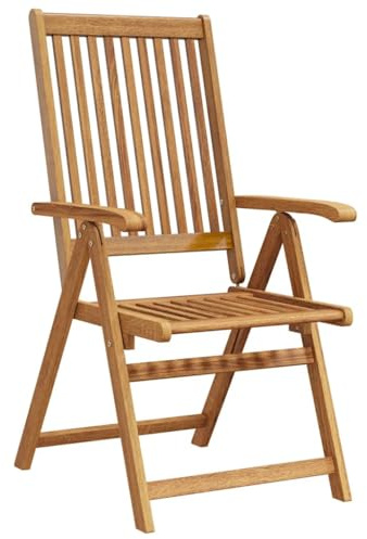 vidaXL 8X Madera Macizo de Acacia Sillas de Jardín Asiento Patio Terraza Balcón Muebles Mobiliario Exterior Duradero Práctico con Respaldo