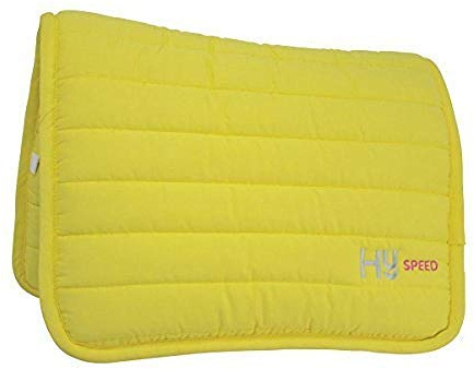 HySpeed Neon Reversible Comfort Poly Saddle Pad/Saddlecloth - Bright Yellow