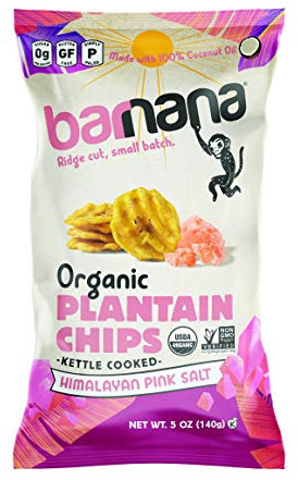 Barnana Organic Plantain Chips with Himalayan Pink Salt, 5 Oz