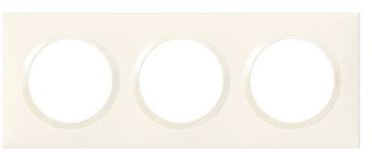 LEGRAND - Plaque dooxie Carrée - Plaque de Finition pour Prises et Interrupteurs dooxie - Fabriqué En France - 3 Postes - Blanc