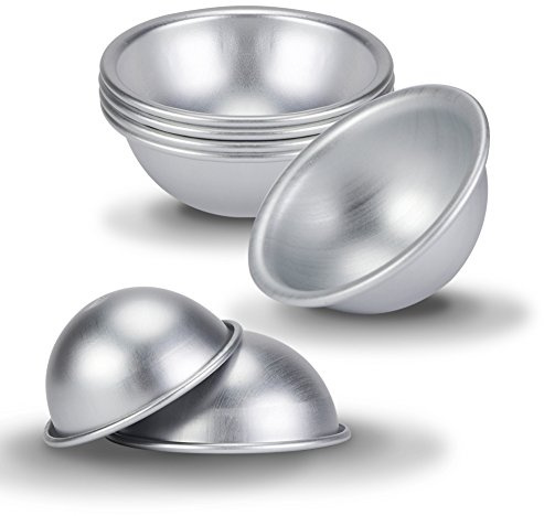 Muffa della torta della mezza palla di 8cm Tortiera dell'emisfero di alluminio Tortiera rotonda d'argento Pan di cottura della torta Bikini Dessert Stampo di cottura del budino