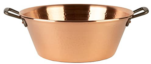 Cuisine Romefort | Pentola in rame per marmellata a induzione Ø 40 cm, 12 litri | Manici in ghisa | Pentola in rame per la cottura della marmellata | Compatibile con l'induzione