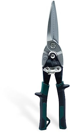 CCLIFE Blechschere Cr-Mo 3-in-1 Metallschere gerade blechscheren Extra-Robust 300mm lang, stark und wendig, Max. Schnittstärke: 2 mm, blechscheren für Blech, Aluminium, Leder, Kupfer