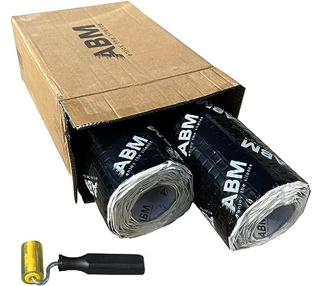 ABM Alubutyl 2 Rollen (2,5 mm x 40 cm x 5 Meter) zusammen2 m² Dämmmatte Anti Dröhn Sounddämmung Dämmung Auto Dämmung