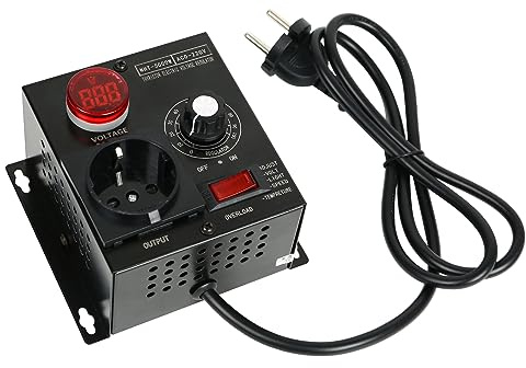 Dimmerbrytare, AC 220 V 5 000 W SCR spänningsregulator motorfläkt varvtalsregulator dimmer, elektroniska regulatorer, dimning, långsam (utgångskontakt: Europakontakt)