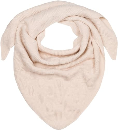 styleBREAKER Femme XXL Tricot Écharpe Triangle Unique avec motif tricoté en damier, Maxi Écharpe, Chiffon Chaud Hiver 01020047, couleur:Beige