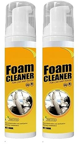 2025 nuovo detergente in schiuma magica per auto, detergente multiuso in schiuma, rimozione delle macchie senza risciacquo, Multipurpose Foam Cleaner Spray, 100ml (2pcs)