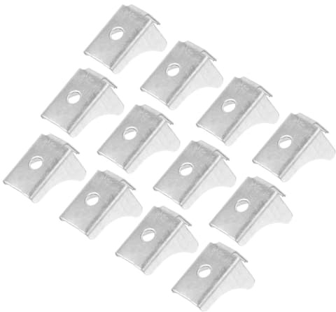Clip per Ripiani in Metallo Argentato, 12 Pezzi per Armadietti | Compatibili Librerie e Scaffalature Metalliche, Montaggio Rapido, Supporto Stabile, Finitura Lucida