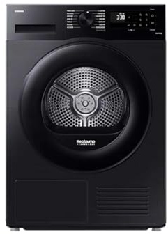 Samsung Series 5 AI Energy OptimalDry™ DV90CGC0A0AB Wifi Connected 9Kg Heat Pump Tumble Dryer - Black - A++ Rated