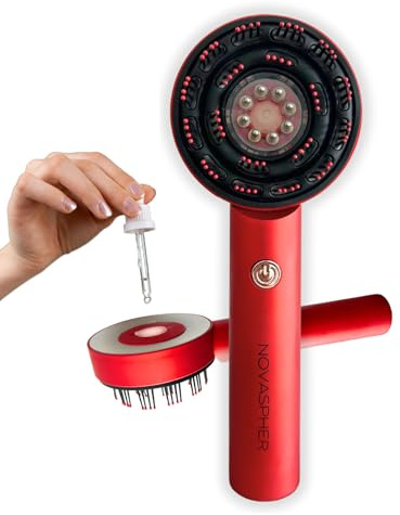 Brosse Massante avec Réservoir d'Huile pour Stimuler la Croissance des Cheveux/Barbe