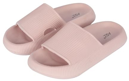 A2Z Mens Womens Boys Girls EVA Sliders Soft Lightweight Pool Slides Non Slip - Slider 1307 Pink 5/6 UK