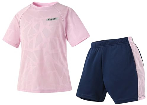 Amur Leopard Survêtement Fille Ensemble Jogging Enfant Garçon Set 2pcs d'Été T-shirt à Manches Courtes + Shorts pour Sport Extérieur