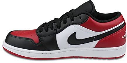 Nike - 1 Low Bred Toe - 553558612 - Farbe: Schwarz-Weiß-Rot - Größe: 46 EU