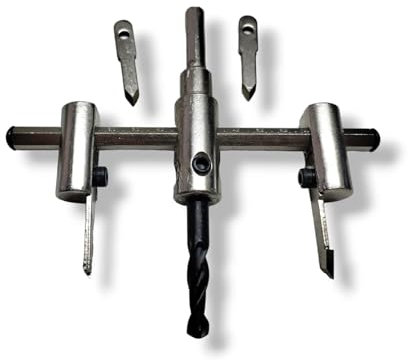 Fresa circolare a coltello per trapani, per installare faretti e luci in controsoffitto, diametro da 30 a 120 mm 4 coltelli + chiavino esagonale do servizio