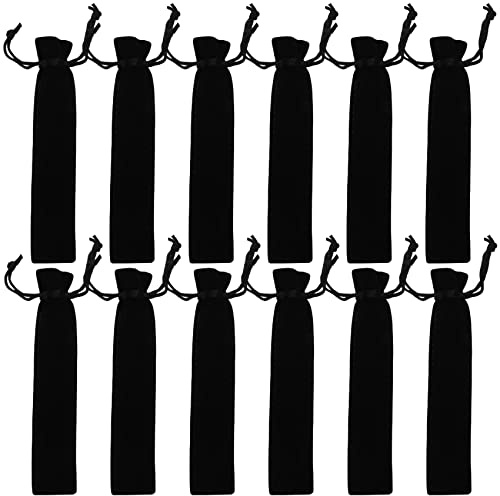 Giilayky 50 PCS Pochette À Stylos En Velours Noir Support de Manchon Étui de Sac À Stylo Sac de Crayon