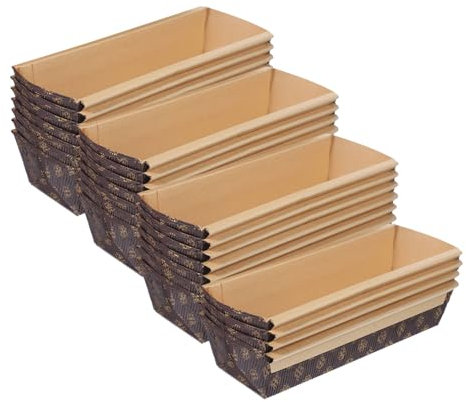 Didiseaon 25 Teglie Di Carta Per Pane, Stampo Per Loft, Teglie Rettangolari in Carta Per Pane