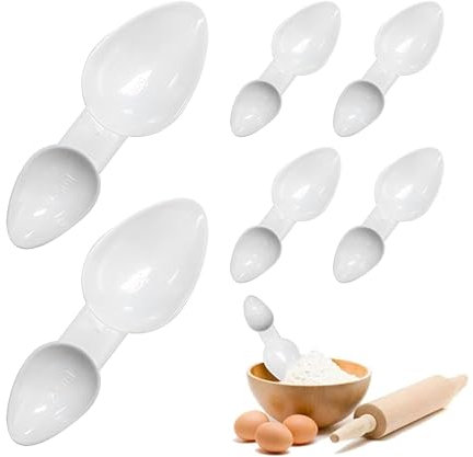6 x Double-Sided Medicine Spoons | 2.5ml & 5ml Strong Two-Ended Dispensers | Accurate Liquid Dose Measurement for Medicine & Syrups | Reusable & Durable