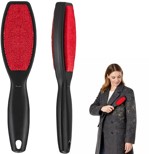 2 Pcs Clothes Brush Fluff Remover,Clothes Brush For Pet Hair, Double Sided Lint Brush for Furniture and Car Seats, Fabric Lint Remover, Portable, Reusable