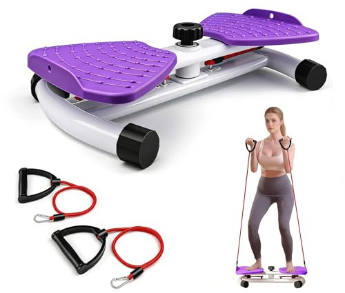 TINMAGI Planche d'exercice Twist Board, Torsion Disque de Taille avec 2 Bande de Résistance, Twist Waist Disc Board, Appareil de Torsion de la Taille pour Entraînement des Abdominaux Perte de Poids