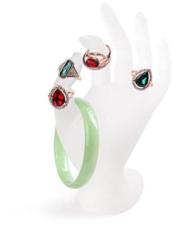 LUOEM Hand Schmuckständer, OK Dekohand Schmuckhalter Ringhalter für Schmuck Aufbewahrung (weißes Harz)