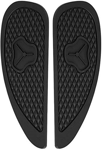 Motorcycle Tank Protector, Fydun Tank Traction Pad Side Gas Knee Grip Protector 2 PCS Anti Slip Gas Tank Protectors for Retro Motorcycle (Black)