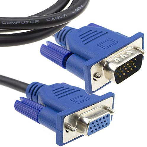 Verluste Rauch Lszh 15 Polig VGA Monitor/PC/Laptop/TV Verlängerung Anschlusskabel Kabel 1 m [1 Meter/1m]