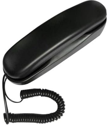 TelPal Trimline Corded Phone Black Slim Landline Corded Phone for Seniors Desk/Wall Mountable Telephone Home