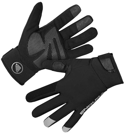 Endura Men's Strike Waterproof Cycling Gloves | MTB | Commute | Road | Warm Gloves | Ergonomic Design | Warmth Gloves, Black, M