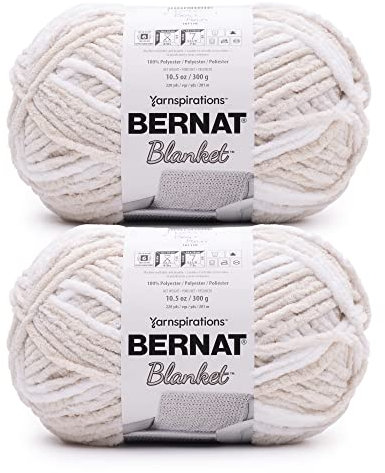 Bernat Blanket Beach Foam Yarn - 2 Pack of 300g/10.5oz - Polyester - 6 Super Bulky - 220 Yards - Knitting/Crochet