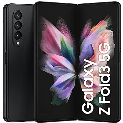 Samsung Galaxy Z Fold3 5G Mobile Phone SIM Free Android Folding Smartphone 256GB Phantom Black (Renewed)