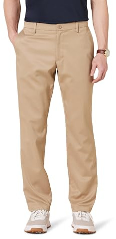 Amazon Essentials Short de Golf en Textile Extensible, Coupe athlétique (Grandes Tailles Disponibles) Homme, Brun Kaki, 33W / 34L