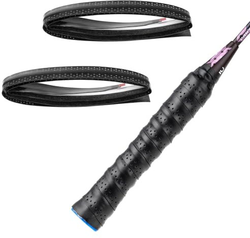 Qianyu 2 Stück Universelles Overgrip Badminton Griffband Tennisschläger Vorgeschnittenes Tennis Griffband Anti Rutsch Badmintonschläger Selbstklebend Sportzubehör für Squash Schläger