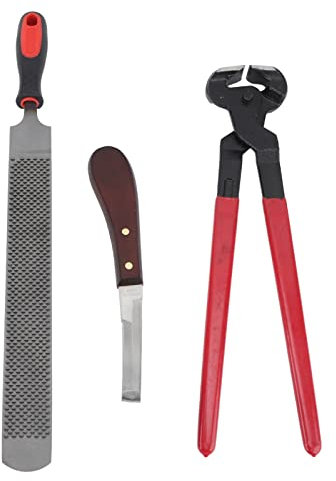 Xiuganpo Kit D'Outils de Maréchal-ferrant Faciles à Couper,Trousse à Outils en Acier pour Maréchal-ferrant pour Chevaux de Haute dureté, Trousse Outils Professionnelle pour Maréchal-ferrant